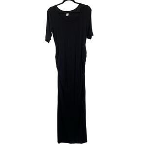 Motherhood Maternity Black Maxi Jersey Knit Dress Women’s Medium